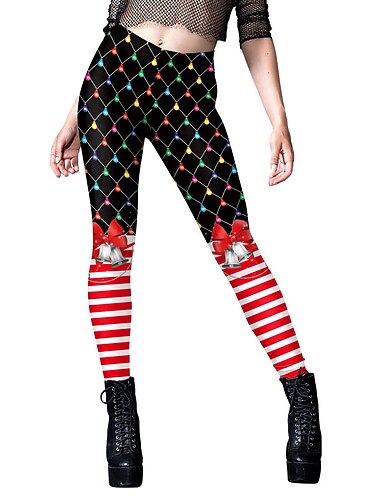  Kerstman Mrs.Claus Leggings Dames Kerstmis Dagelijks Dragen Volwassenen Kerstmis kerstavond Kerstmis Feest Broeken