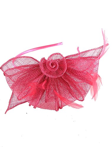  Fascinator Kentucky Derby Hut Kopfbedeckung Eimerhut aus Organza-Polyester/Polyamid Party/Abend Urlaub Cocktail Royal Astcot Vintage-Stil elegant mit Federapplikationen Kopfbedeckung Kopfbedeckung