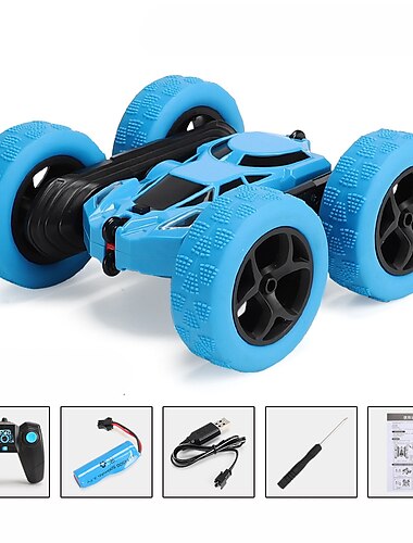  Auto-Stunt-Fernbedienungsfahrzeug, ferngesteuerter Offroad-LKW, Allradantrieb, 2,4 GHz, RC-Rock-Crawler mit Scheinwerfern, doppelseitiges 360-Flip-Fernbedienungsauto, Geschenke für Jungen und Mädchen