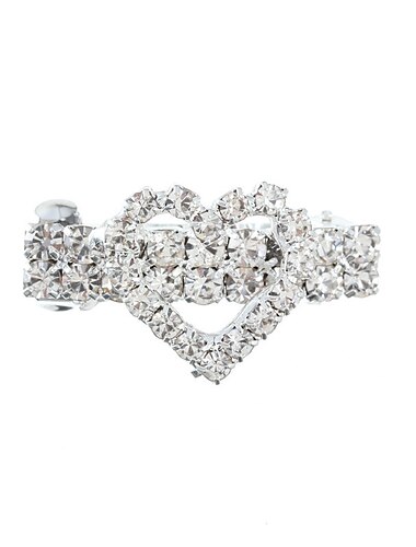  2 stücke flash diamant herz haarspange haustier zubehör kinder haarschmuck mädchen kopfbedeckung