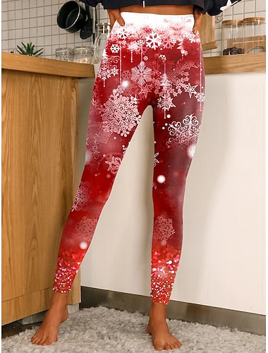 damskie świąteczne czerwone legginsy rozciągliwe płatki śniegu odprowadzające wilgoć joga fitness rajstopy tenisowe rozciągliwe spandex sporty zimowe odzież sportowa przycięte legginsy   damskie świąteczne czerwone legginsy rozciągliwe płatki śniegu odprowadzające wilgoć joga fitness rajstopy tenisowe rozciągliwe spandex sporty zimowe odzież sportowa przycięte legginsy