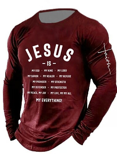 Per uomo Alfabetico Stampe astratte maglietta Stile casual Classico Manica lunga maglietta Stampa 3D Girocollo Camicia Vintage Sportivo Essenziale Esterno Strada Informale Nero Rosso Blu Primavera