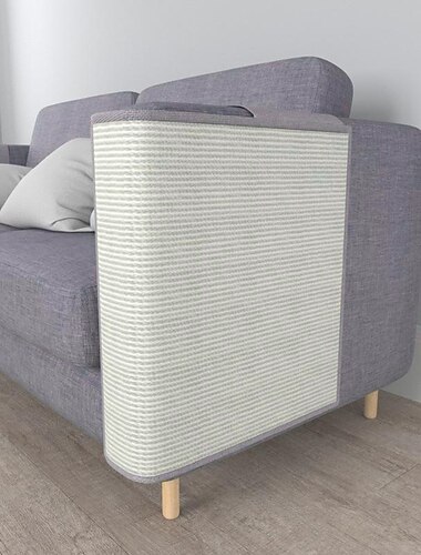  Katzenkratzmatte Sofaschutz Natursisal Möbelschutz Kratzunterlage für Katzen Kratzteppich für Couch, Sofa, Stuhl (rechts und links)