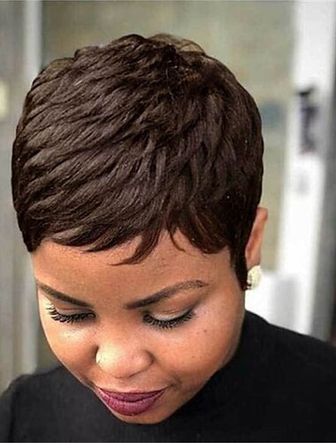  kurze Pixie schneidet Haare Perücken Afroamerikaner kurze Perücke weibliche Frisuren