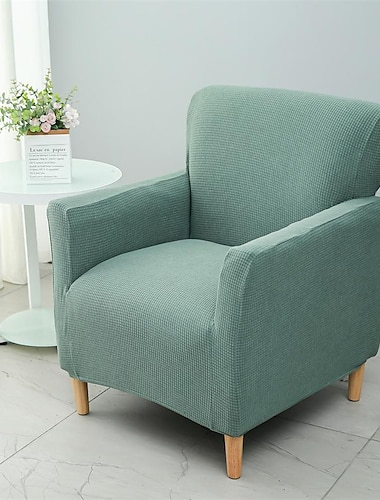  hoes voor een enkele bank stretch hoes fauteuil hoes 1-zitsbank meubelbeschermer met elastische onderkant voor kinderen, pet