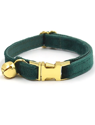  collare per animali in velluto verde il simpatico collare per gatti può essere inciso per evitare la perdita del collare per gatti