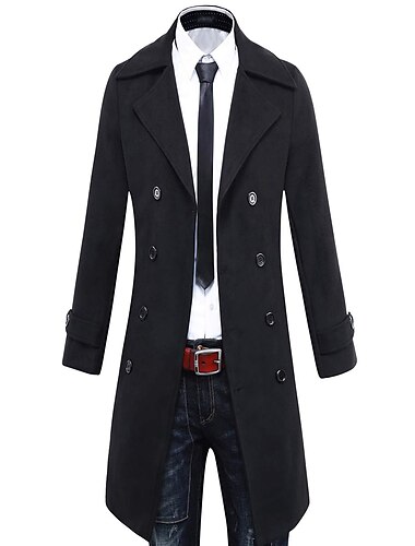  Wintermantel Mantel Peacoat Trenchcoat Geschäft Casual Herbst Winter 95% Polyester 5% Baumwolle Oberbekleidung Bekleidung Fallendes Revers