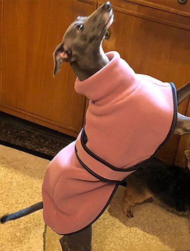  abrigo para perros, ropa para mascotas moda cuello alto cálido velcro lindo chal bata tx5145