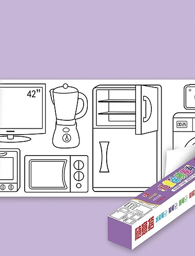  Bestes Weihnachtsgeschenk Kinderzeichenrolle leicht zu zerreißen mit Malpartner-12 Buntstifte 118''x118'' (300cmx300cm)