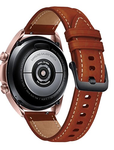 Uhrenarmband für Samsung Watch 3 45mm, Galaxy Wacth 46mm, Gear S3 Classic / Frontier, Gear 2 Neo Live Echtes Leder Ersatz Gurt 22mm Armband