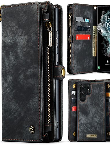  telefoon hoesje Voor Samsung Galaxy S23 S22 S21 S20 Plus Ultra A14 A54 A53 A32 A52 A13 Note 10 Plus Wallet Card Case met standaard Volledig lichaamsbeschermend Stofbestendig Effen PU-nahka