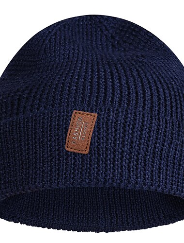  Herren Beanie Mütze Wollmütze Wintermützen Schwarz Rote Baumwolle Strick Grundlegend Moderne zeitgenössische Freizeitskleidung Urlaub Solide / einfarbig Leichtes Material Praktisch