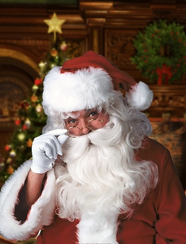  julefest parykker rubies herre verdi nisseskjegg og parykksett