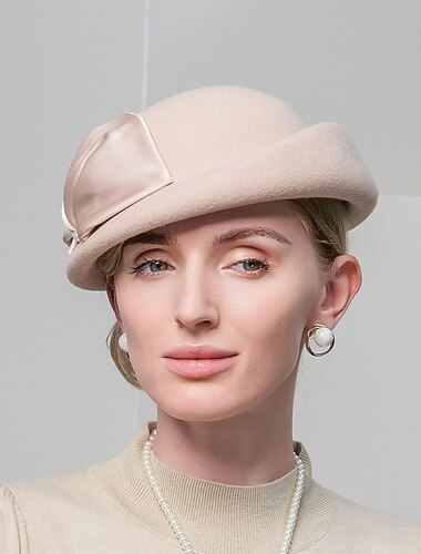  mode elegante 100% wollen hoeden met pure kleur 1pc speciale gelegenheid / feest / avond hoofddeksel