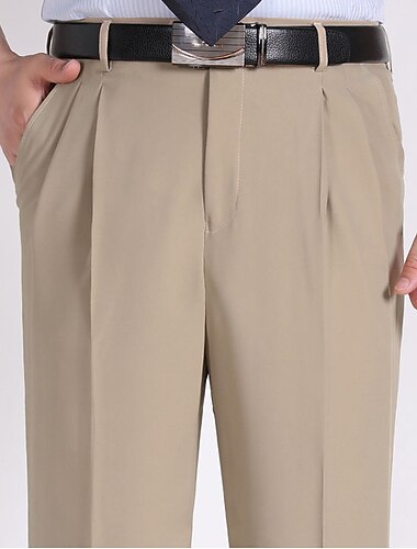  Per uomo pantaloni della tuta Pantaloni Pantaloni casual Pantaloni con pieghe Tasche Liscio Comfort Traspirante Matrimonio Attività commerciale Informale Retrò vintage Classico Giallo Verde chiaro