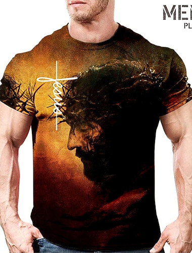  Férfi Extra méret Póló Nagy és Magas Grafika Terített nyak Nyomtatott Rövid ujjú Tavaszi nyár Szüret Divat Utcai sikk Alap Hétköznapi Sport Felsők