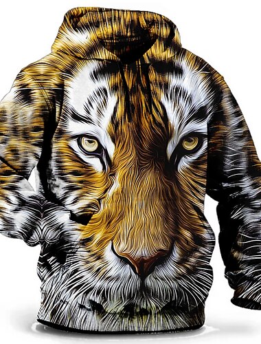  Męskie Wilk Druk 3D Wzory graficzne Bluza z Kapturem Bluza z kapturem i bluzą Z kapturem Bluzy Moda Moda miejska Podstawowy Wygodny Długi rękaw Kaptur Urlop Praca Dzienne zużycie Codzienne Weekend