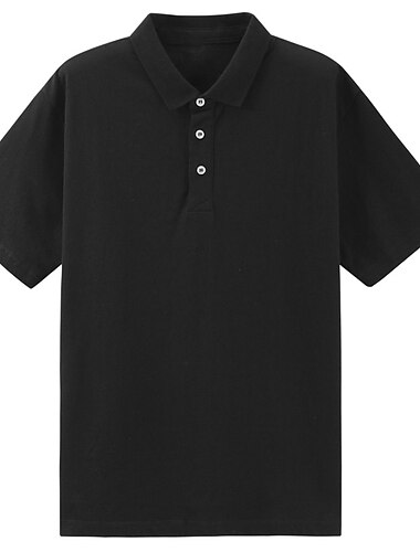  Men's Polo Shirt Golf Shirt Outdoor Casual Polo Collar Short Sleeve Fashion Streetwear Solid Color Plain Button Front Summer Regular Fit Black White Navy Blue Blue Green Khaki Polo Shirt