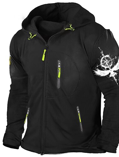  Herren Glatt Adler Langarm Sweatshirts Mit Kapuze Strassenmode Brautkleider schlicht Sport & Natur Täglich Frühling & Herbst Schwarz Hell Gray Dunkelgray Bekleidung Designer S M L XL 2XL 3XL