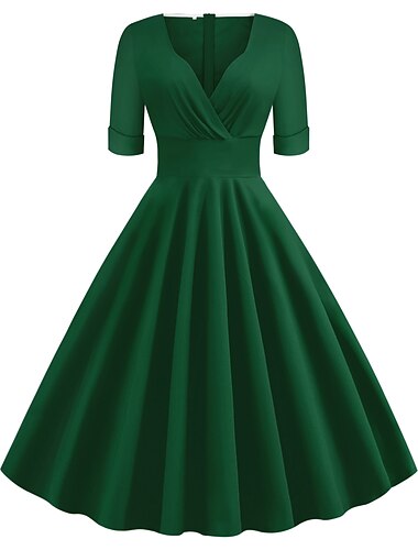  Retro Vintage Anos 50 Vestido antigo Vestido Coquetel Vestido swing Vestido Flare Mulheres Baile de Máscaras Festa / Noite Festa de Solteira Adulto Vestido Vestidos de baile