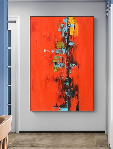  油絵 手作り 手描き 壁アート 抽象キャンバス 絵画 ホームデコレーション 装飾 ストレッチフレーム すぐに掛けられます
