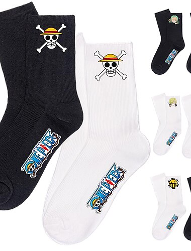  Вдохновлен One Piece Обезьяна d Луффи Нико Робин Ророноа Зоро Аниме Косплэй аксессуары Носки Муж. Жен. Костюмы Хэллоуина