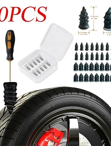  Starfire 40 Stück Reifenreparaturgumminägel 20 kleine Nägel & 20 große Nägel Selbstbedienungs-Reifenreparatur-Gummischrauben für die Reparatur von Auto-Motorrad-Reifenpannen