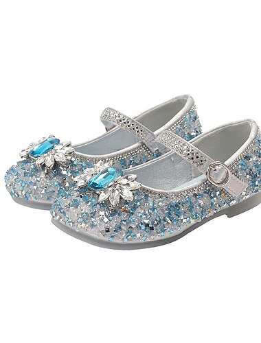  Frozen Cenicienta Princesa Elsa Zapatos Mary Jane Lentejuelas Cosplay de película for Chica Niños Carnaval Mascarada