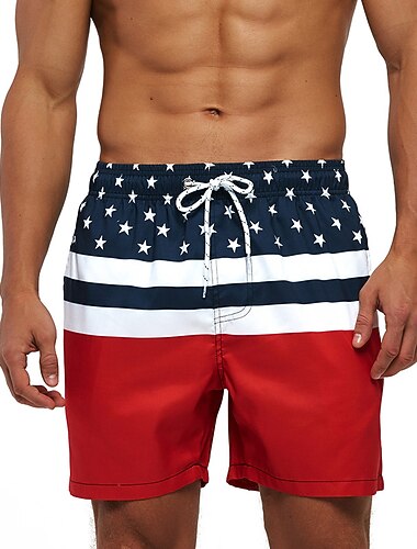  Hombre Pantalones de Surf Pantalones de Natación Boxers de Natación Pantalones cortos de verano Bolsillo Correa Cintura elástica Graphic Transpirable Secado rápido Corto Casual Festivos Playa