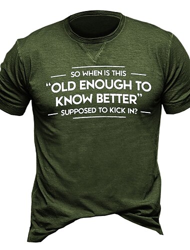 Herren Buchstabe Grafikdrucke T Shirt Lässiger Stil Baumwolle Kurze Ärmel Grafik Hemd Schwarz Burgunderrot Dunkelmarine Bequemes T-Shirt Urlaub Straße Modedesigner-Kleidung