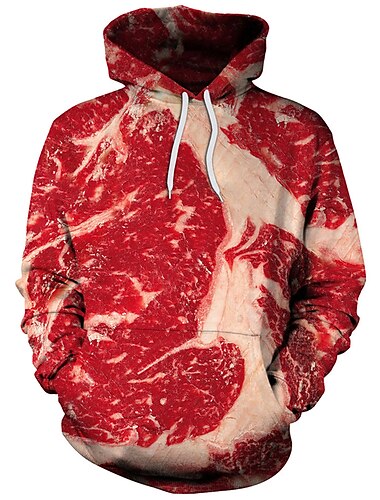  Grappig Rauw vlees Sweatshirt Anime 3D Voorvak Grafisch Voor Voor Stel Voor heren Dames Volwassenen 3D afdrukken