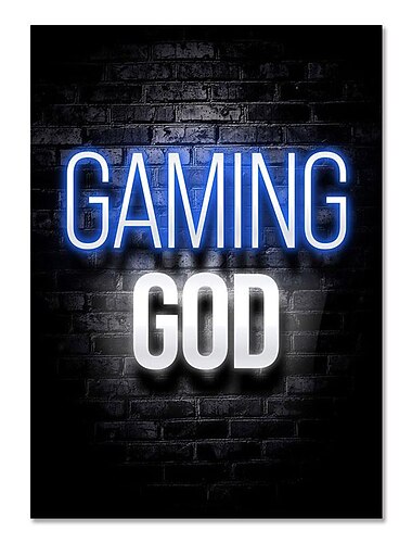  Spielzimmer Dekoration Poster Wandkunst Videospiel Leinwand Gemälde Spielzimmer Neon Dekor Bild für Gamer Boy Schlafzimmer Drucke Dekor ohne Rahmen