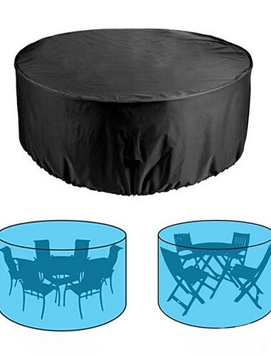  ulkokalusteiden päällinen 210d oxford kangas ulkona pyöreä puutarhapöytä ja tuoli huonekalujen päällinen suojakansi puutarhakalusteiden pyöreä pöytä vedenpitävä ja pölytiivis kansi