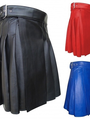  Rétro Vintage Punk & Gothique Kilts utilitaires écossais Homme Mascarade Fête / Soirée Adulte Jupes
