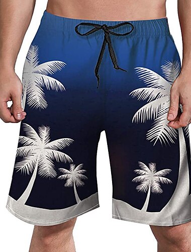  Herren Graphic Karikatur Einhorn Badeshorts Boardshorts Badeshorts Badehose Schwimmshorts Mittlere Taillenlinie Strassenmode Hawaiianisch Boho Casual Täglich Festtage Kordelzug Elastische Taille