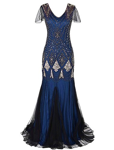  Damen kleid lang schwarzes kleid Spitzenkleid Vintage-Kleid Ballkleid Modisch Reifen elegante kleider Besondere Anlässe Halloween Abendgesellschaft Regular Fit Glatt Ärmellos V Ausschnitt Schwarz