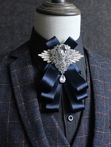  мужской базовый галстук-бабочка однотонный черный цвет шампанского желтый 2024