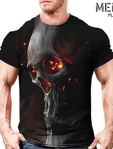  男性用 プラスサイズ Tシャツ ビッグアンドトール グラフィック クルーネック プリント 半袖 春夏 ヴィンテージ ストリートファッション 快適 カジュアル スポーツ トップの