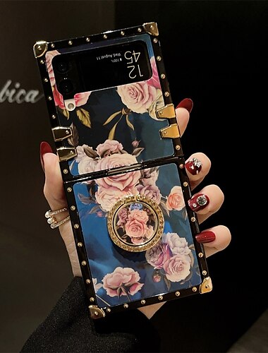  telefon Etui Til Samsung Galaxy Z Flip 5 Z Flip 4 Z Flip 3 Ultra tynd sag Støddæmperramme Vend Helkropsbeskyttelse Grafisk TPU
