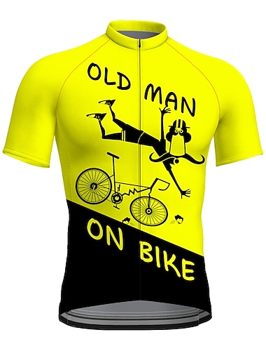  Men's Cycling Jersey Short Sleeve Bike Jersey Top with 3 Rear Pockets Mountain Bike MTB Road Bike Cycling Breathable Quick Dry Moisture Wicking Reflective Strips Black Pink Red Graphic Polyester