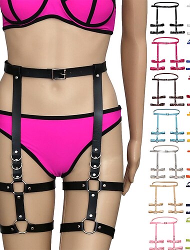  Punk et gothique Steampunk Rockabilly Jambe Jarretière Chaîne de jambe Fille gothique Femme Cercle Mascarade Fête / Soirée Jambières