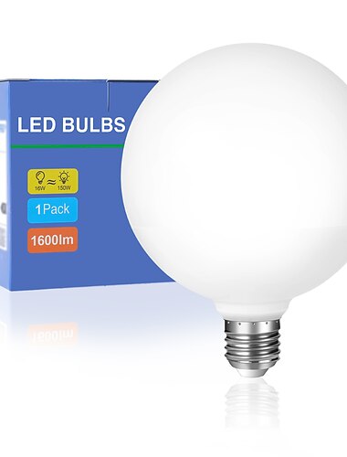  16w led globe ampoules 1600 lm e27 g120 14 perles led smd 2835 blanc chaud 220-240 v