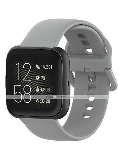  Uhrenarmband für Fitbit Versa 2 / Versa Lite / Versa SE / Versa Silikon Ersatz Gurt Weich Atmungsaktiv Sportarmband Armband
