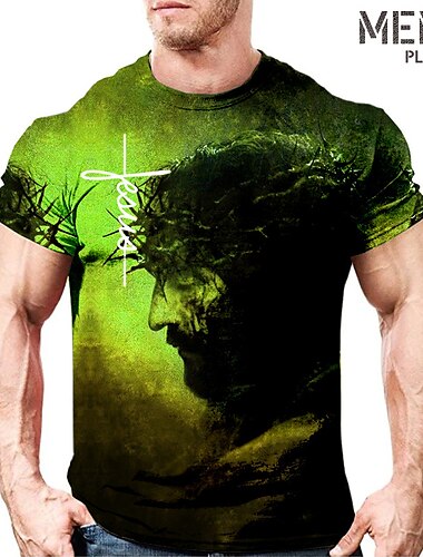  Herren Übergröße T Shirt Groß und hoch Graphic Rundhalsausschnitt Bedruckt Kurzarm Frühling Sommer Vintage Modisch Strassenmode Basic Casual Sport Oberteile