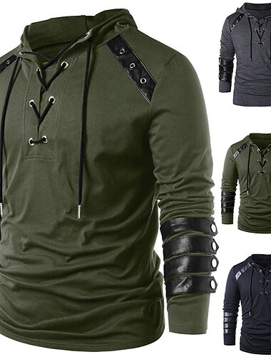  Retro Vintage Mittelalterlich Bluse / Hemd Wikinger Elfen Kostüm Herren Maskerade Party / Abend Erwachsene Hemd
