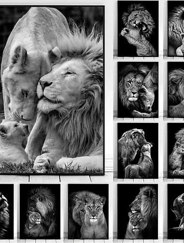  Wall Art Печать на холсте животные украшение дома декор свернутый холст без рамки без рамы нерастянутый