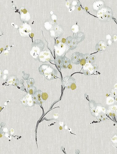  blomväxter tapetskal och stick väggdekal avtagbar pvc/vinyl självhäftande 17,7''x118'' (45cmx300cm)