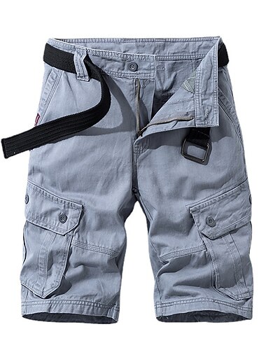  Homme Short Cargo Short Shorts de Randonnée 6 poches Plein Confort Respirable Longueur genou Casual du quotidien Vêtement de rue 100% Coton Sportif Mode Bleu Vert Micro-élastique