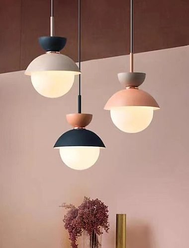  luces colgantes led, diseño único 7.8 "luces de isla hotel / hogar sala de estar y pasillo iluminación decorativa luces colgantes salón de uñas