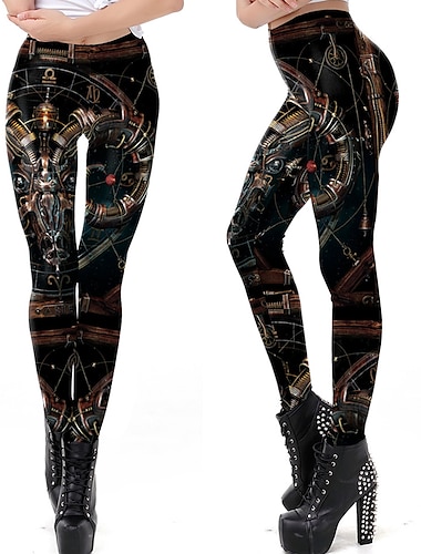  Punk & Gothic Steampunk hoog getailleerd Leggings Potlood broek Cosplay Dames Maskerade Feest / Uitgaan Volwassenen Broeken